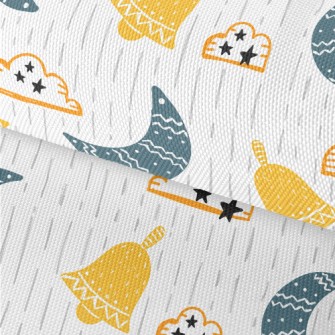Cartoon Doodle Crescent Moon C Waterproof Oxford
