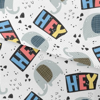 Cute Plaid Elephant Waterproof Oxford