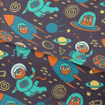 Cartoon Alien Cat Waterproof Oxford