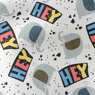 Cute Plaid Elephant Waterproof Canvas