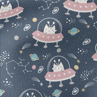 Alien Cat UFO Waterproof Canvas