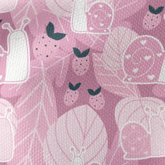 Love Snail Strawberry Waterproof Canvas