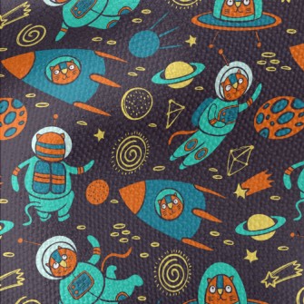 Cartoon Alien Cat Waterproof Canvas