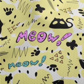 Retractable Black Cat Athletic Mesh Flat Back