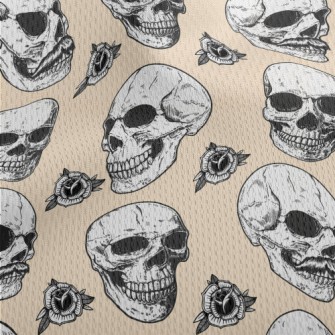 Personalized Beard Skull Athletic Mesh Flat Back