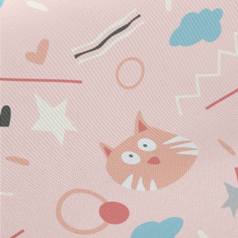 Surprised Cat Lines Twill