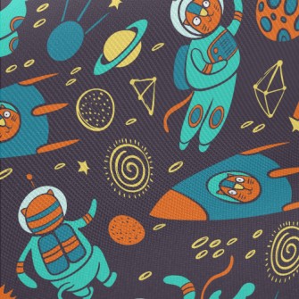 Cartoon Alien Cat Twill