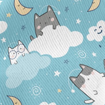 Cat On The Cloud Standard Corduroy