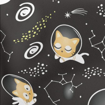 Cute Space Kitten Stretch Ponte