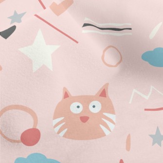 Surprised Cat Lines Micro Fleece