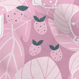 Love Snail Strawberry Micro Fleece