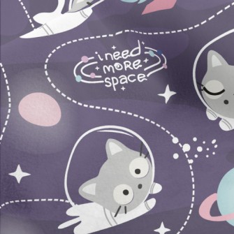 Cat Outer Space Adventure Micro Fleece