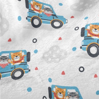 Cat Driving A Jeep Minky