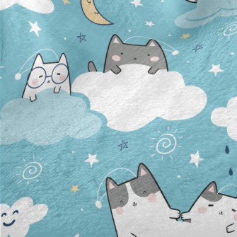 Cat On The Cloud Minky