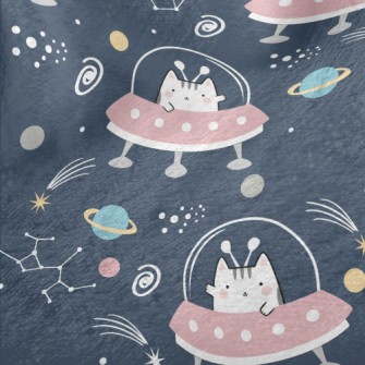 Alien Cat UFO Minky