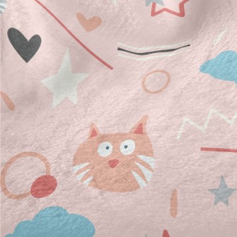 Surprised Cat Lines Minky