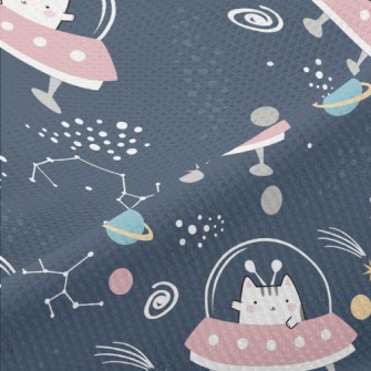 Alien Cat UFO Piqué
