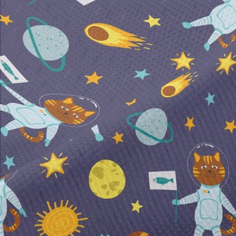Universe Planet Space Cat Piqué