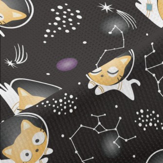 Cute Space Kitten Piqué