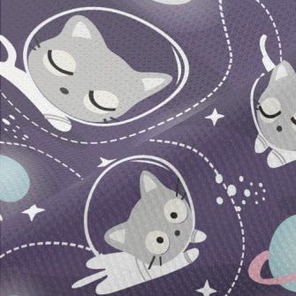 Cat Outer Space Adventure Piqué