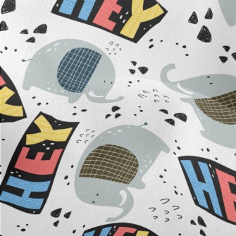 Cute Plaid Elephant Lightweight Performance Linen