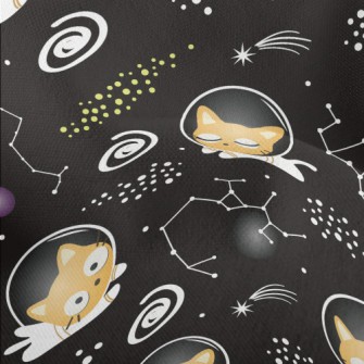 Cute Space Kitten Lightweight Performance Linen
