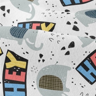 Cute Plaid Elephant Modern Jersey