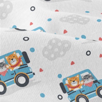Cat Driving A Jeep Modern Jersey