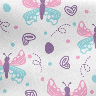 Beautiful Wings Butterfly Jersey Backed Fleece