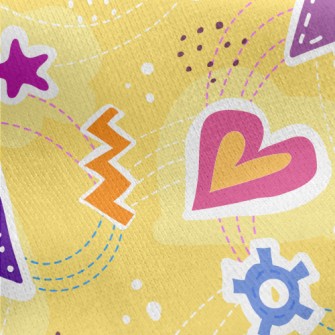 Triangle Geometric Pattern Jersey Backed Fleece