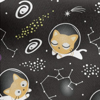 Cute Space Kitten Jersey Backed Fleece
