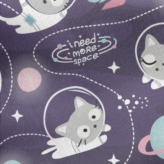 Cat Outer Space Adventure Jersey Backed Fleece