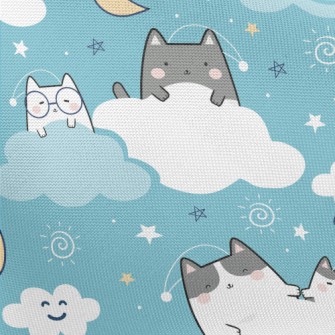 Cat On The Cloud Pongee