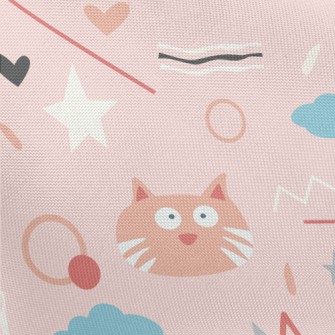 Surprised Cat Lines Pongee