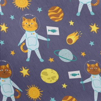 Universe Planet Space Cat Pongee