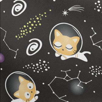 Cute Space Kitten Pongee