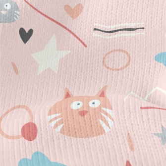 Surprised Cat Lines Stretch Jersey