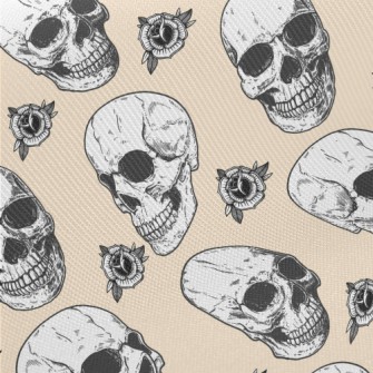 Personalized Beard Skull Midweight Cotton Poplin