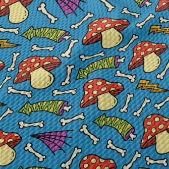 Poisonous Mushroom Shaped Bone Birdseye Piqué