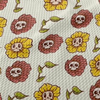Skull Flowers Birdseye Piqué
