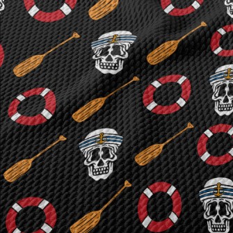 Navy Skull Birdseye Piqué
