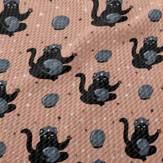 Black Cat Fortune Teller Birdseye Piqué