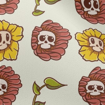 Skull Flowers Chiffon