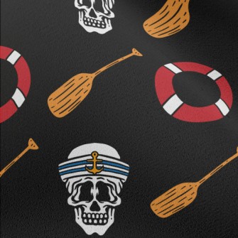 Navy Skull Chiffon