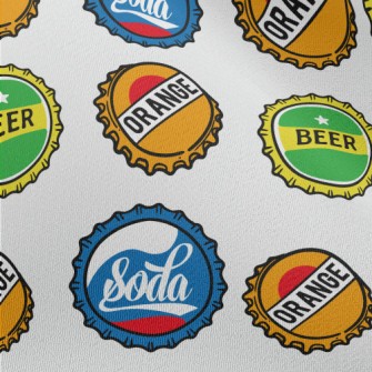 Beer And Soda Bottle Caps Chiffon