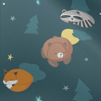 Sleeping Animals In The Forest Chiffon