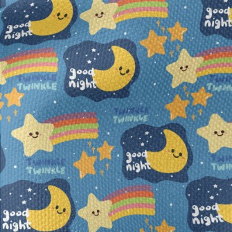 Good Night Moon Stars Waterproof Canvas