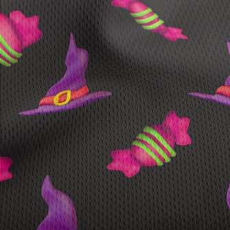 3D Witch Hat Candy Athletic Mesh Flat Back