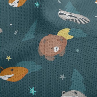 Sleeping Animals In The Forest Athletic Mesh Flat Back