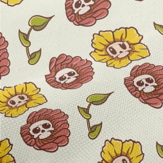Skull Flowers Performance Linen